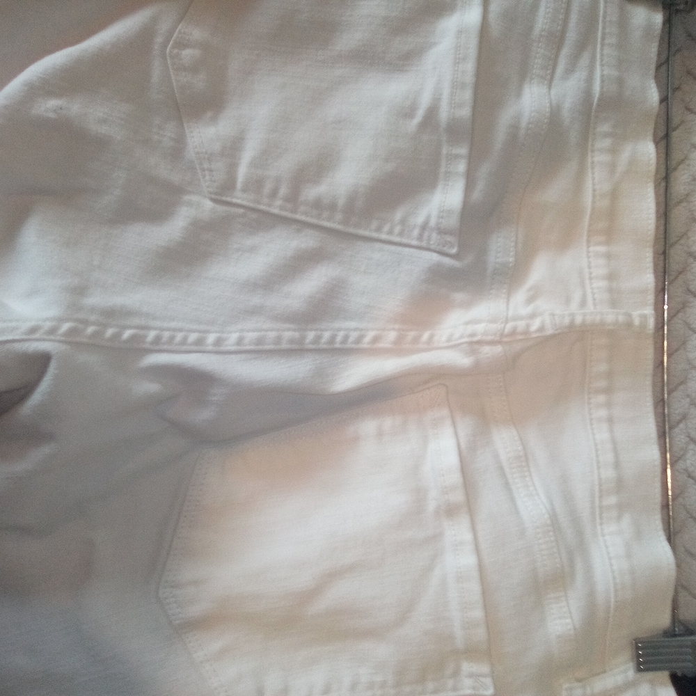 White High Rise Skinny Jeans/Jeggings Cropped Size 14 By a.n.a - Picture 3 of 5